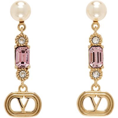 Valentino Garavani Valentino Garavani Ovalette Faux-Pearl & Swarovski Crystal Earrings