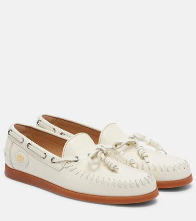 Valentino Garavani Valentino Garavani Palm Avenue VLogo leather boat shoes