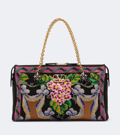 Valentino Garavani Valentino Garavani Panthea Medium embroidered shoulder bag