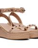 Valentino Garavani Valentino Garavani Pink Rockstud Flatform Heeled Sandals - 4