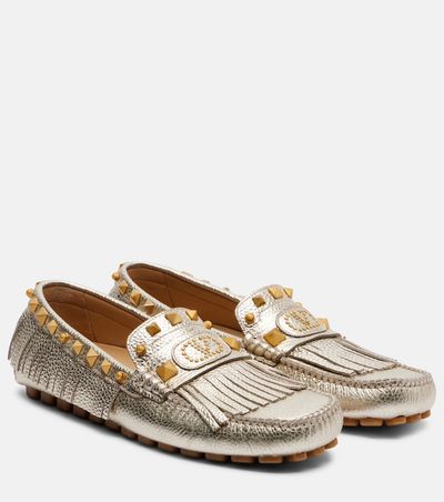 Valentino Garavani Valentino Garavani Plaster Caster metallic leather loafers