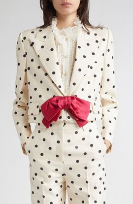 Valentino Garavani Valentino Garavani Polka Dot Bow Blazer