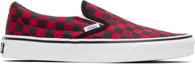 Valentino Garavani Valentino Garavani Red & Black Vans Edition VLogo Checkerboard Print Slip-on Sneakers