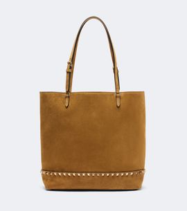 Valentino Garavani Valentino Garavani Rockstud Medium suede tote bag