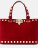 Valentino Garavani Valentino Garavani Rockstud Mini suede top-handle bag - 1
