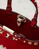 Valentino Garavani Valentino Garavani Rockstud Mini suede top-handle bag - 3