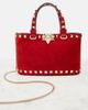 Valentino Garavani Valentino Garavani Rockstud Mini suede top-handle bag - 6