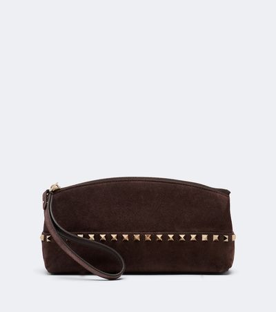 Valentino Garavani Valentino Garavani Rockstud Small suede pouch
