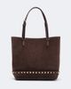 Valentino Garavani Valentino Garavani Rockstud Small suede top-handle bag - 1