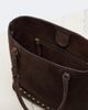 Valentino Garavani Valentino Garavani Rockstud Small suede top-handle bag - 3