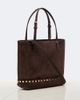 Valentino Garavani Valentino Garavani Rockstud Small suede top-handle bag - 4