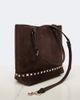 Valentino Garavani Valentino Garavani Rockstud Small suede top-handle bag - 6