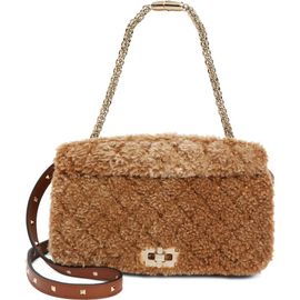 Valentino Garavani Valentino Garavani Rockstud Spike Genuine Shearling Shoulder Bag