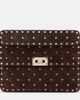Valentino Garavani Valentino Garavani Rockstud Spike Medium suede top-handle bag - 1