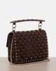 Valentino Garavani Valentino Garavani Rockstud Spike Medium suede top-handle bag - 4