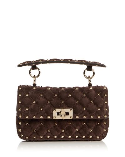 Valentino Garavani Valentino Garavani Rockstud Spike Small Suede Shoulder Bag