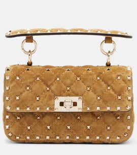 Valentino Garavani Valentino Garavani Rockstud Spike Small suede top-handle bag