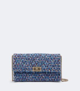 Valentino Garavani Valentino Garavani Rockstud Spike tweed shoulder bag
