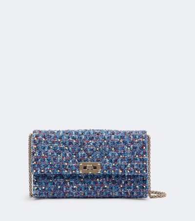 Valentino Garavani Valentino Garavani Rockstud Spike tweed shoulder bag