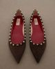 Valentino Garavani Valentino Garavani Rockstud suede ballet flats - 6