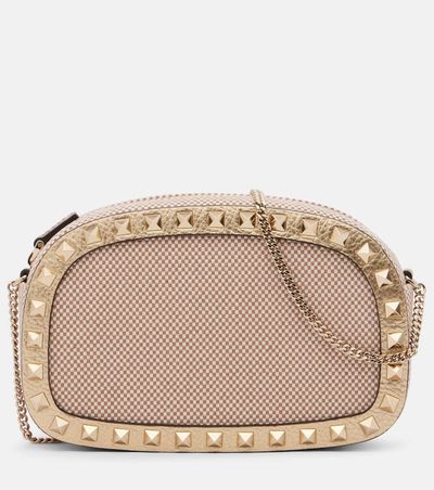 Valentino Garavani Valentino Garavani Rockstud VLogo Mini canvas shoulder bag