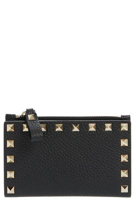 Valentino Garavani Valentino Garavani Rockstud Zip Coin & Card Pouch
