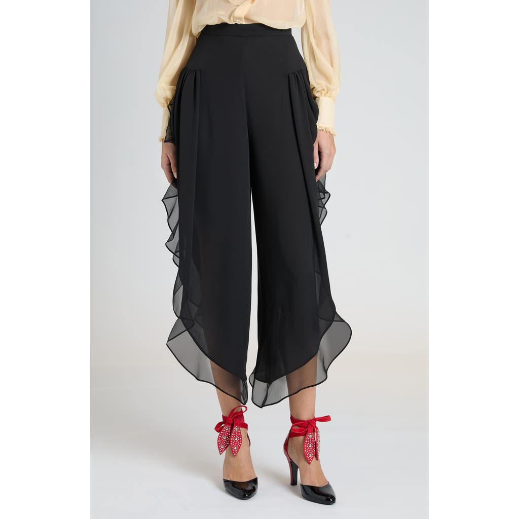 Valentino Garavani Valentino Garavani Ruffle Silk Georgette Pants