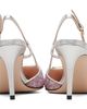 Valentino Garavani Valentino Garavani Silver & Pink VLogo Signature Slingback 80mm Heels - 2