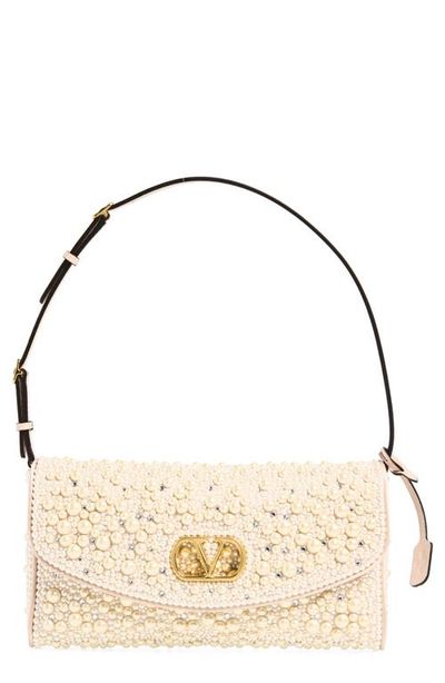 Valentino Garavani Valentino Garavani Small Devain Faux Pearl Clutch