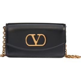 Valentino Garavani Valentino Garavani Small DeVain VLOGO Leather Clutch