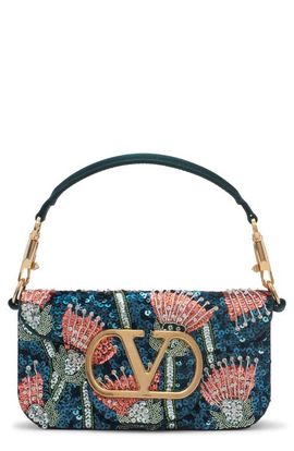 Valentino Garavani Valentino Garavani Small Loc"ò Sequined Shoulder Bag