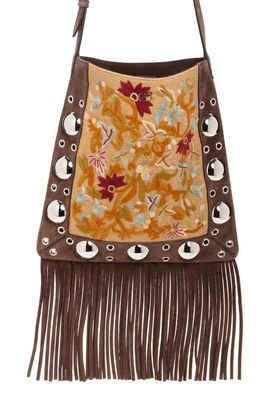 Valentino Garavani Valentino Garavani Small Nellcôte Fringe Stud Embroidered Crossbody Bag