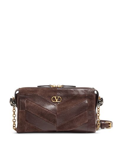 Valentino Garavani Valentino Garavani Small Quilted Suede & Leather Shoulder Bag