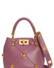 Valentino Garavani Valentino Garavani Small Roman Stud Matelassé Leather Top Handle Bag - 1