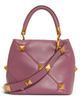 Valentino Garavani Valentino Garavani Small Roman Stud Matelassé Leather Top Handle Bag - 3