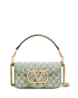 Valentino Garavani Valentino Garavani Small Sequin Flower Shoulder Bag