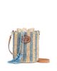 Valentino Garavani Valentino Garavani Small Striped Straw Bucket Bag - 1