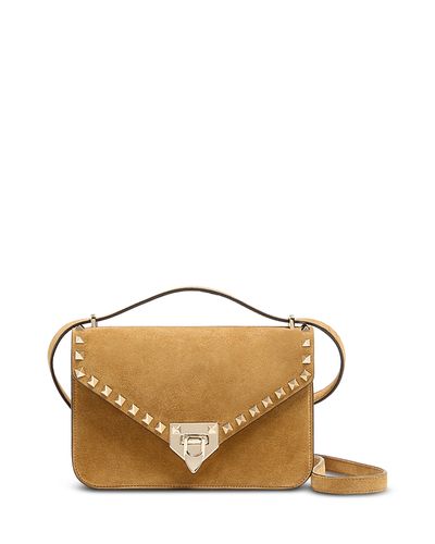 Valentino Garavani Valentino Garavani Small Studded Suede Shoulder Bag