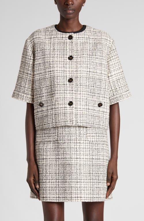 Valentino Garavani Valentino Garavani Square Cotton Blend Tweed Jacket