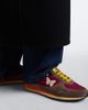Valentino Garavani Valentino Garavani Stud Up embroidered suede-trimmed sneakers - 3