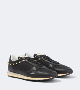 Valentino Garavani Valentino Garavani Stud Up leather-trimmed sneakers