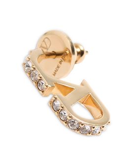 Valentino Garavani Valentino Garavani Swarovski Crystal Logo Drop Earrings, 0.7L