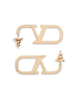 Valentino Garavani Valentino Garavani Swarovski Crystal Logo Drop Earrings, 1.4L