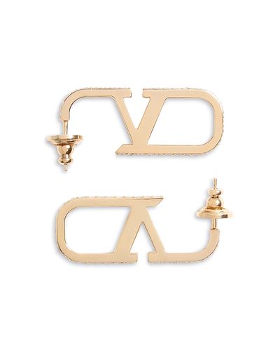 Valentino Garavani Valentino Garavani Swarovski Crystal Logo Drop Earrings, 1.4L