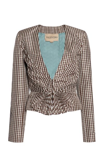 Valentino Garavani Valentino Garavani Taffetas Vichy Gingham Silk Jacket