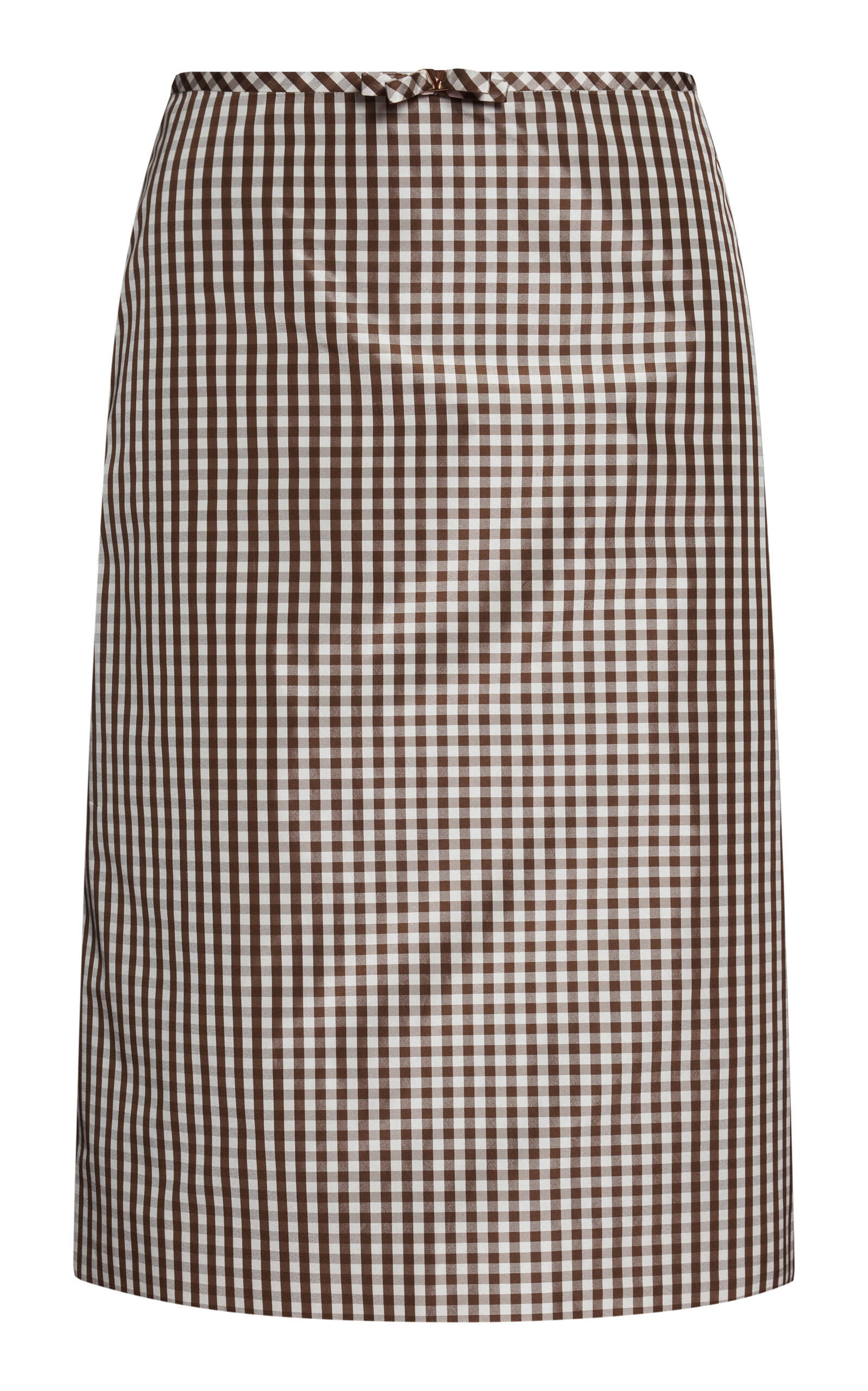 Valentino Garavani Valentino Garavani Taffetas Vichy Gingham Silk Midi Skirt