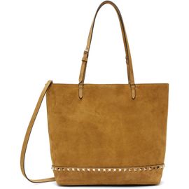 Valentino Garavani Valentino Garavani Tan Rockstud Medium Tote