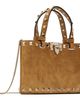 Valentino Garavani Valentino Garavani Tan Rockstud Mini Suede Shopping Tote - 2