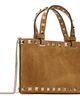 Valentino Garavani Valentino Garavani Tan Rockstud Mini Suede Shopping Tote - 3