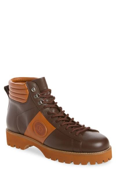 Valentino Garavani Valentino Garavani V-Logo Leather Combat Boot